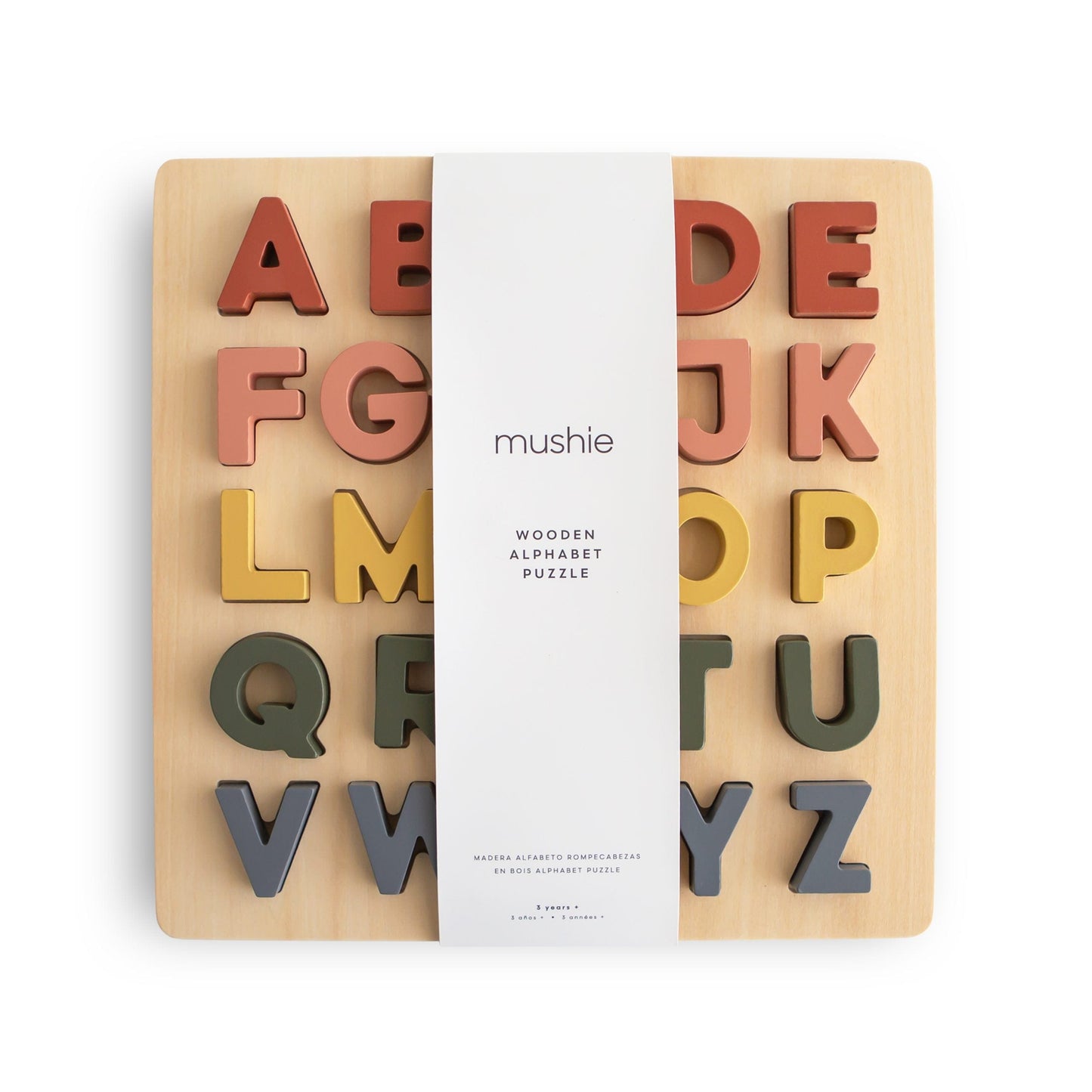 Wooden Alphabet Puzzle Mushie Lil Tulips