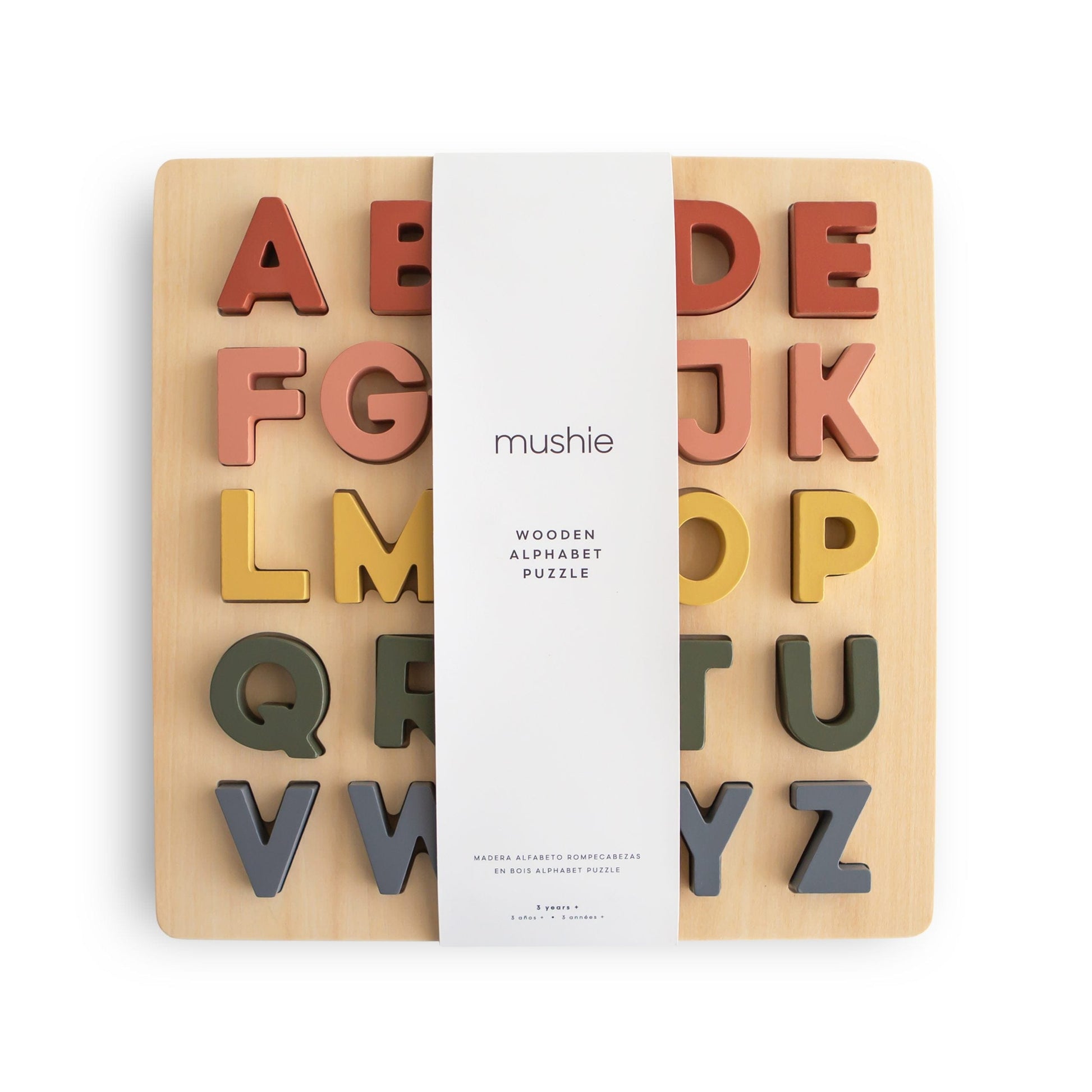 Wooden Alphabet Puzzle Mushie Lil Tulips