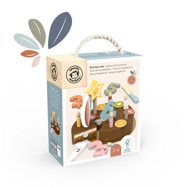 Wooden Birthday Cake Speedy Monkey Lil Tulips