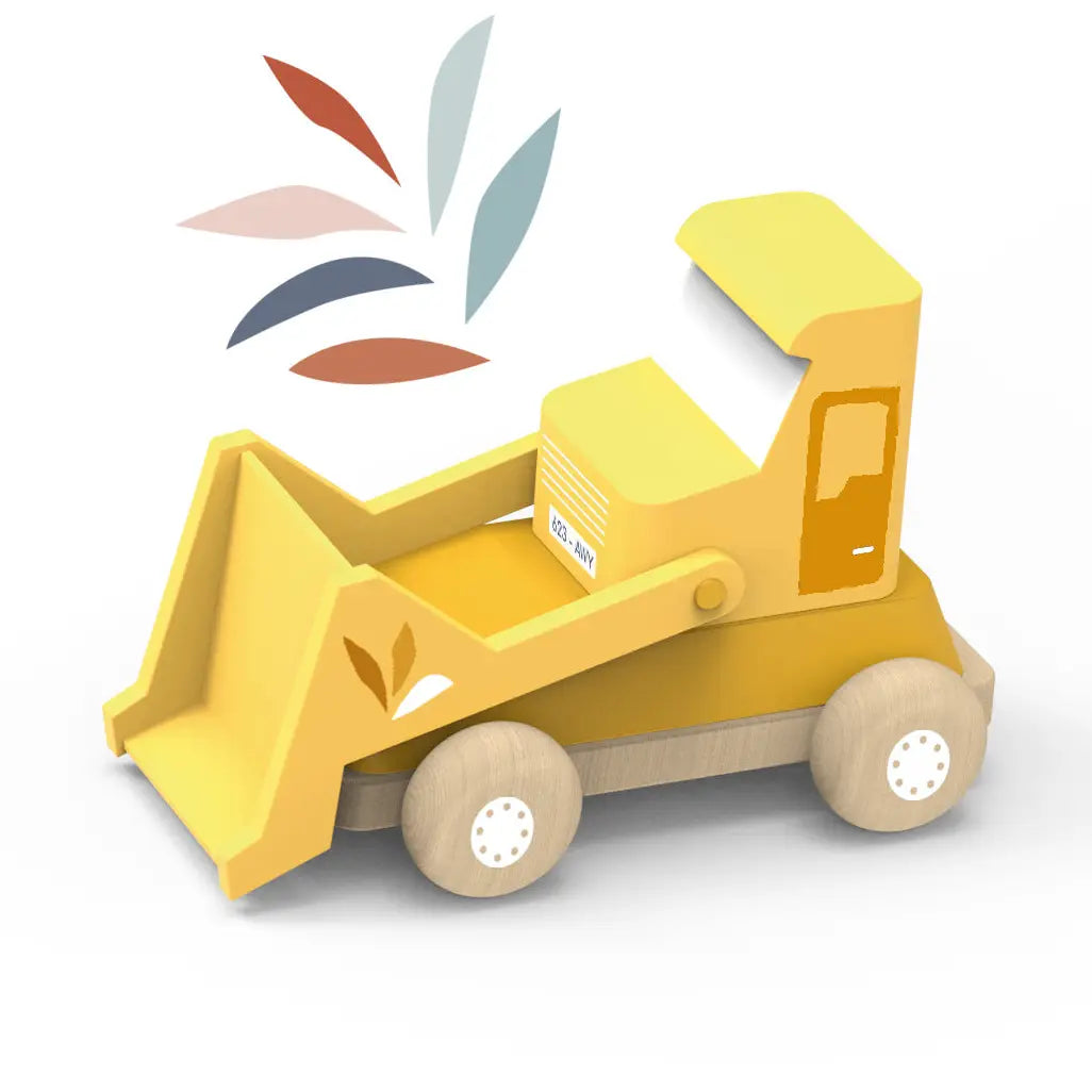 Wooden Bulldozer Speedy Monkey Lil Tulips
