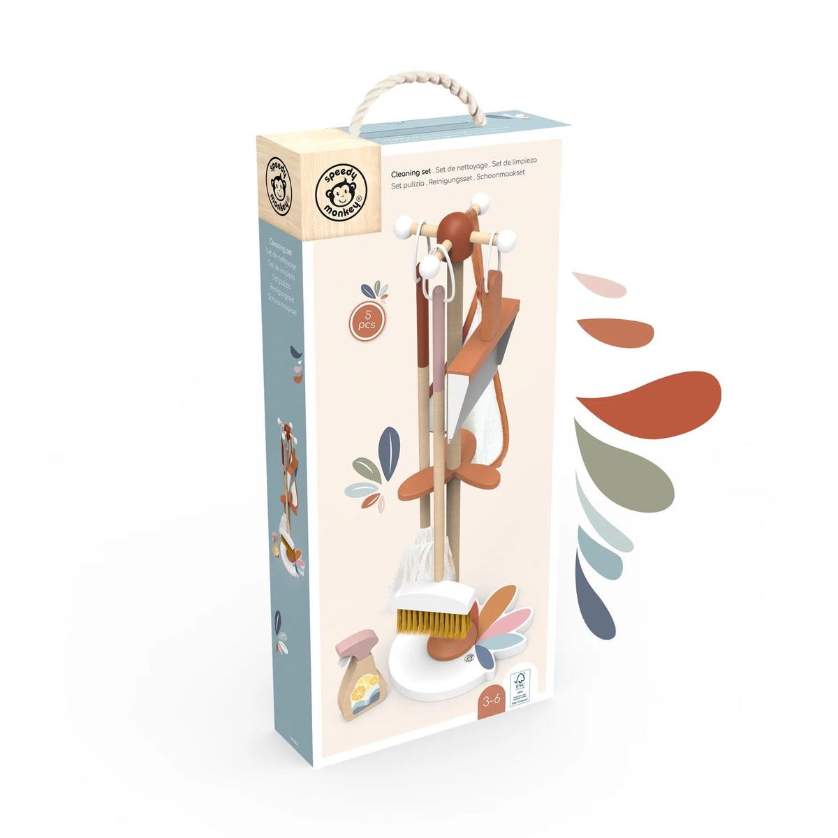 Wooden Cleaning Set Speedy Monkey Lil Tulips