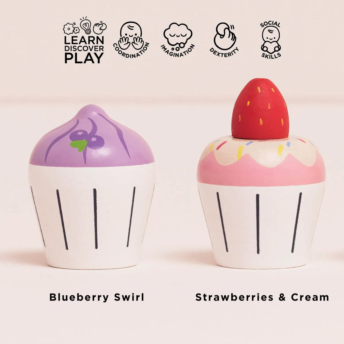 Wooden Cupcake Set Le Toy Van Lil Tulips