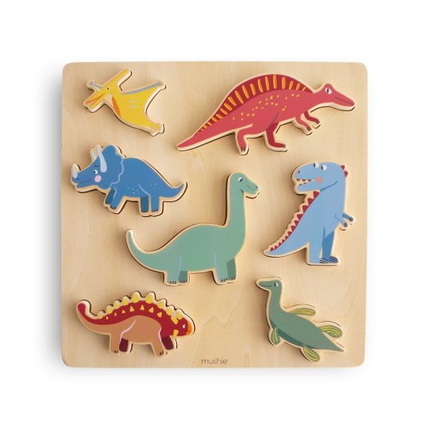 Wooden Dino Puzzle Mushie Lil Tulips