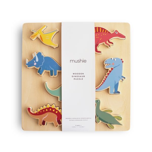 Wooden Dino Puzzle Mushie Lil Tulips