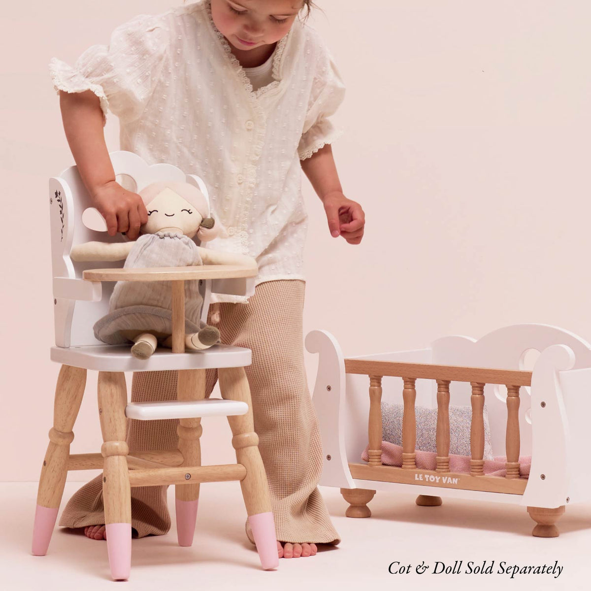 Wooden Dolls Highchair Le Toy Van Lil Tulips