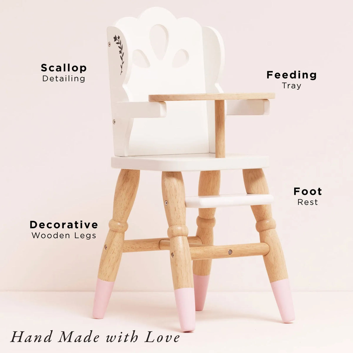 Wooden Dolls Highchair Le Toy Van Lil Tulips