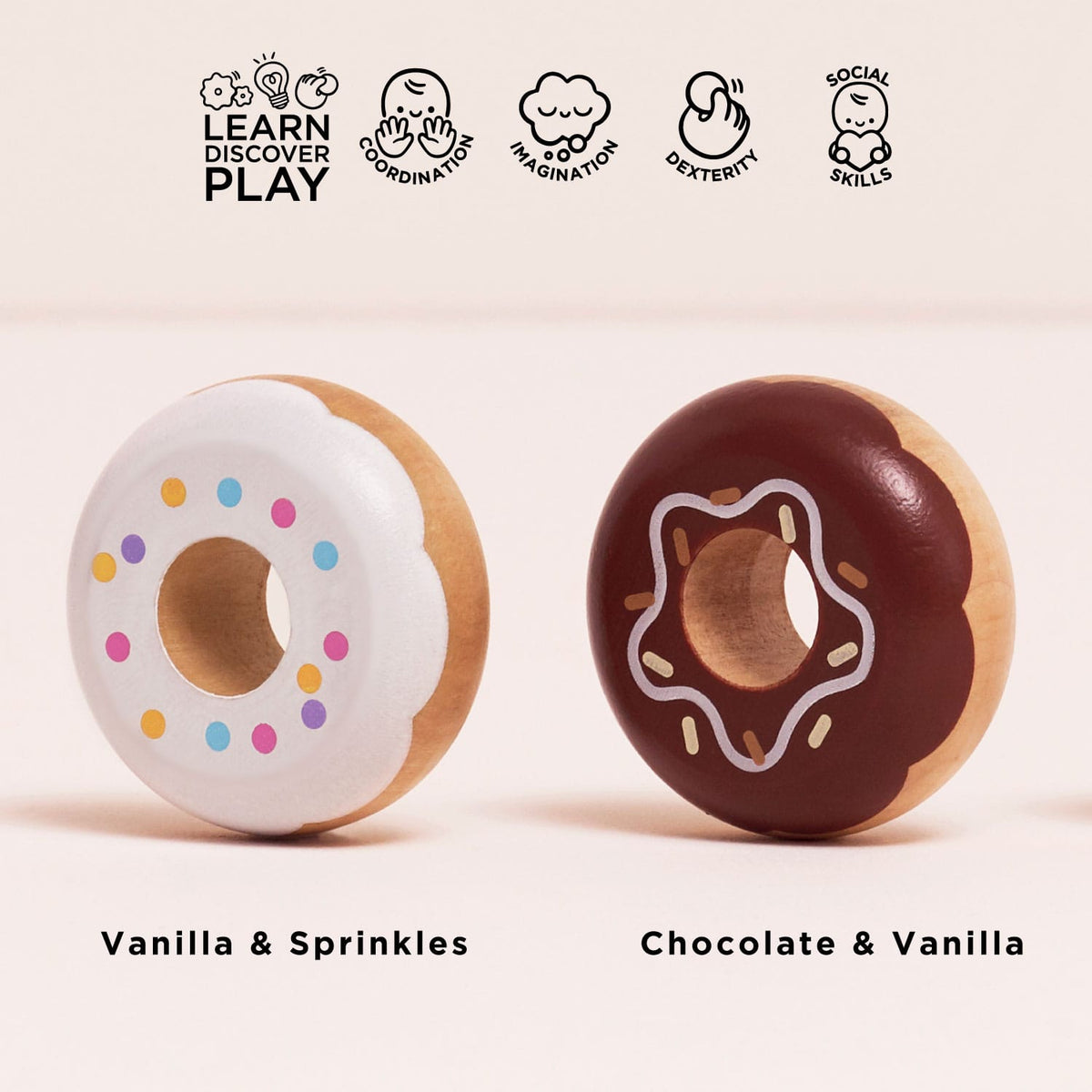Wooden Donut Play Food Set Le Toy Van Lil Tulips