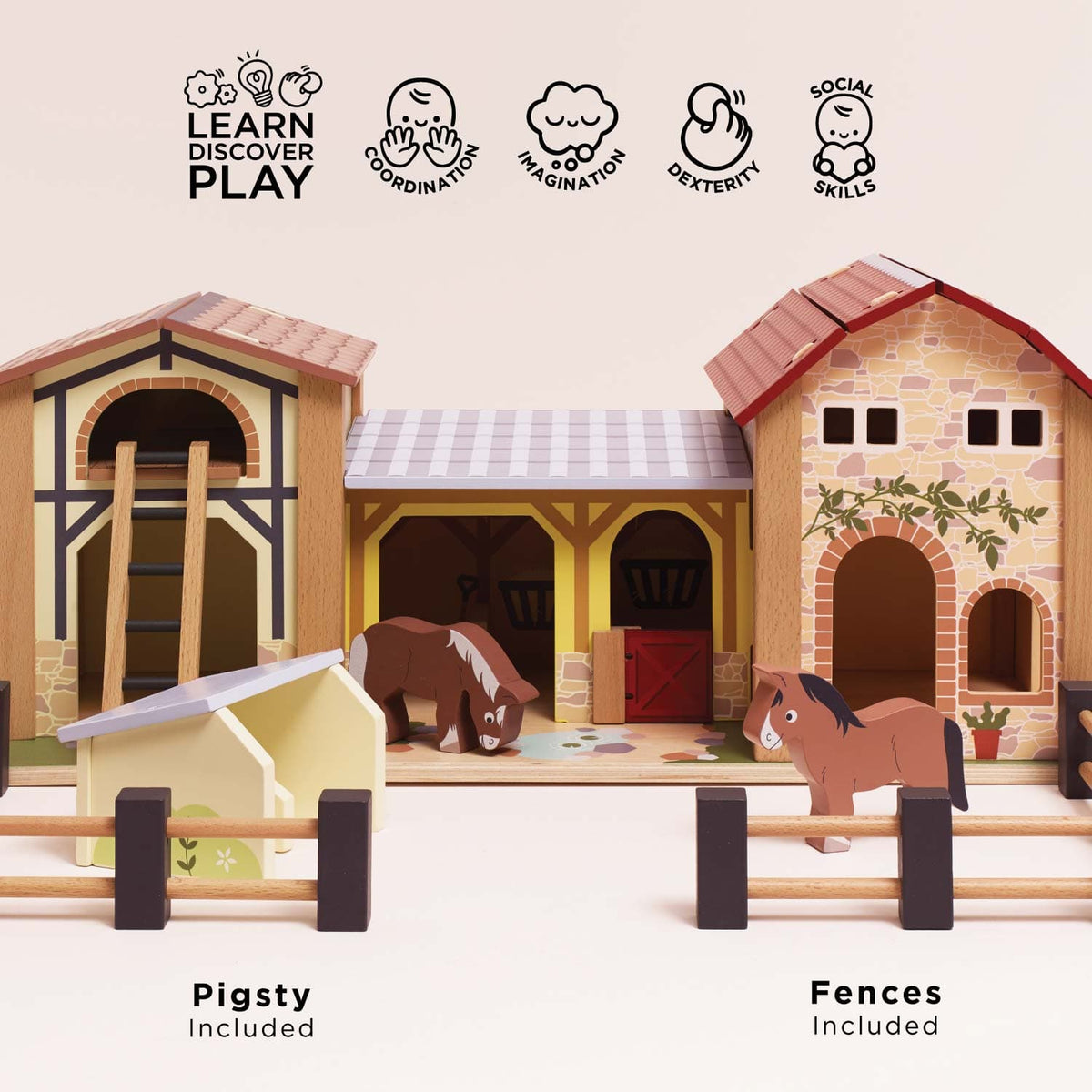 Wooden Farmyard Stables Le Toy Van Lil Tulips