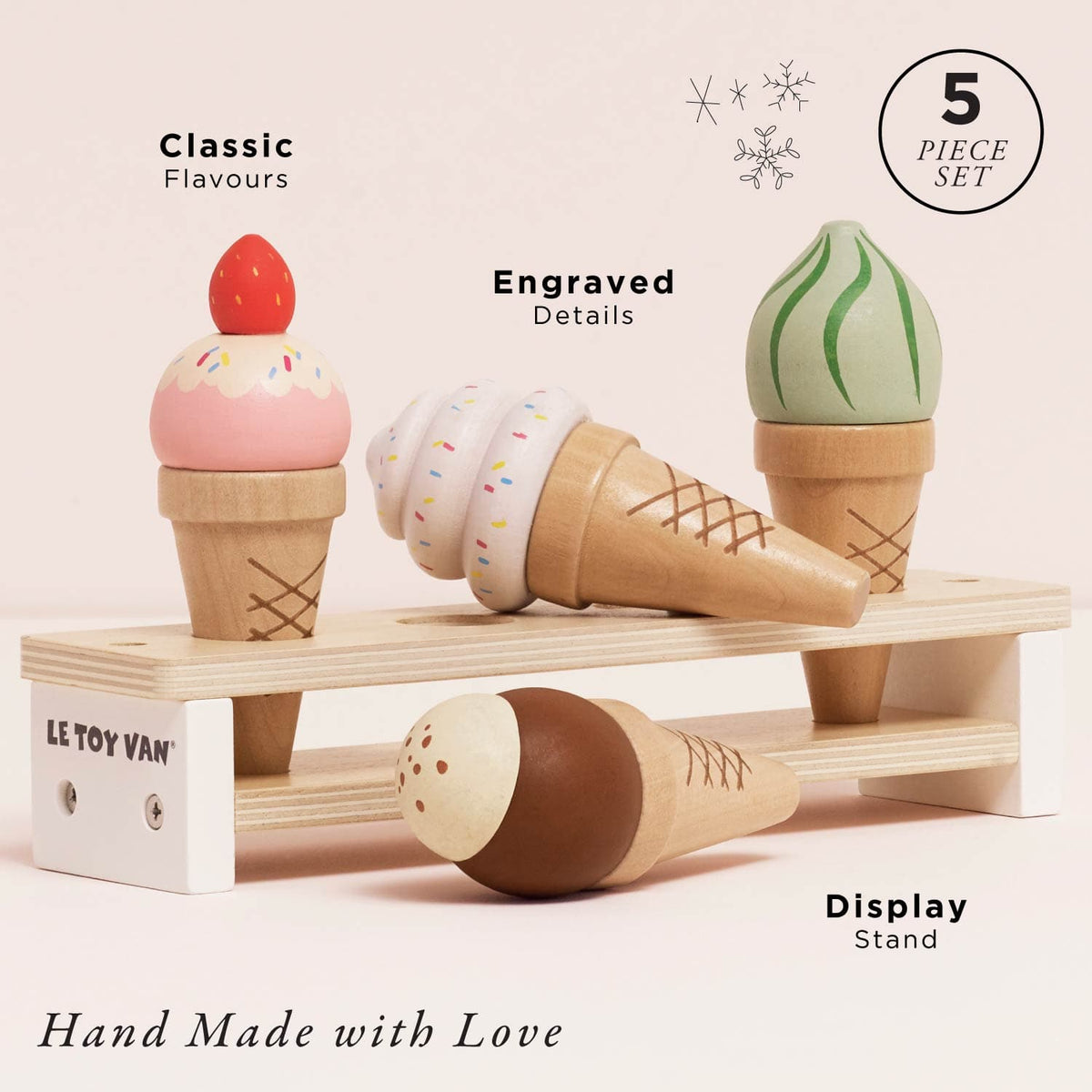 Wooden Ice Cream Cones Set Le Toy Van Lil Tulips