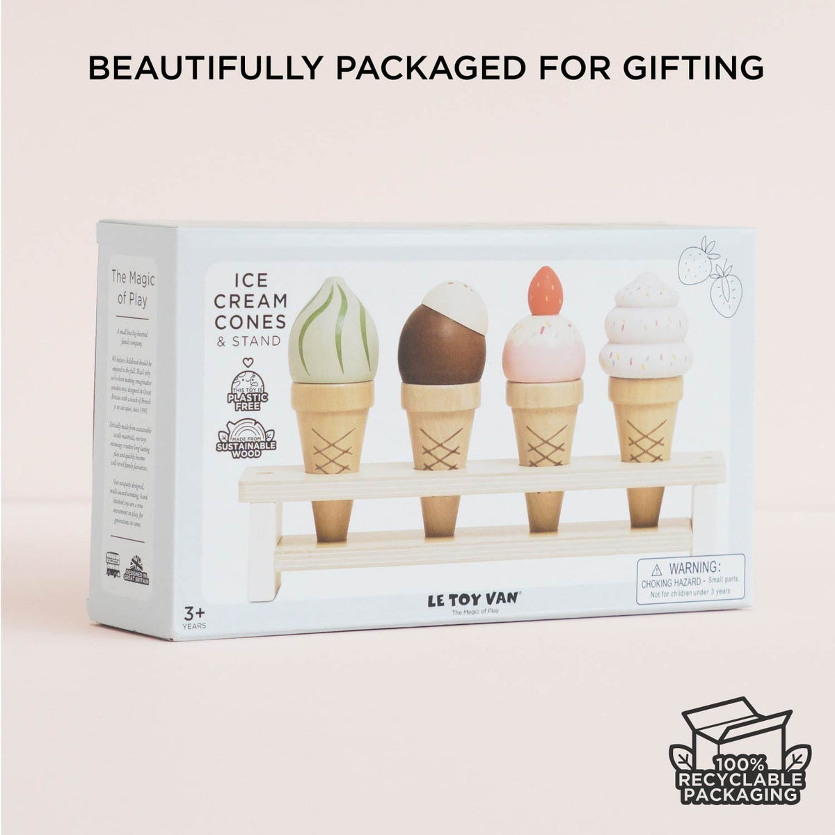 Wooden Ice Cream Cones Set Le Toy Van Lil Tulips