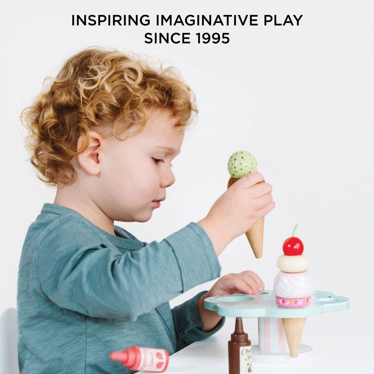 Wooden Ice Cream Stand & Toppings Le Toy Van Lil Tulips