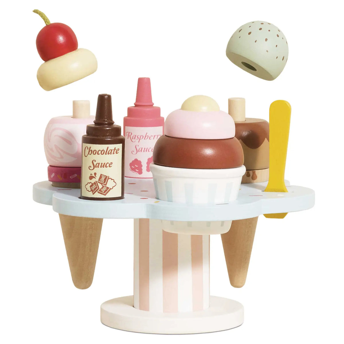Wooden Ice Cream Stand & Toppings Le Toy Van Lil Tulips