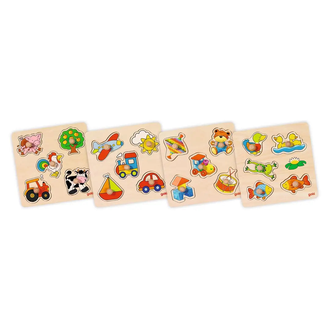 Wooden Lift-Out Puzzle Essential I - Styles Vary Goki Lil Tulips