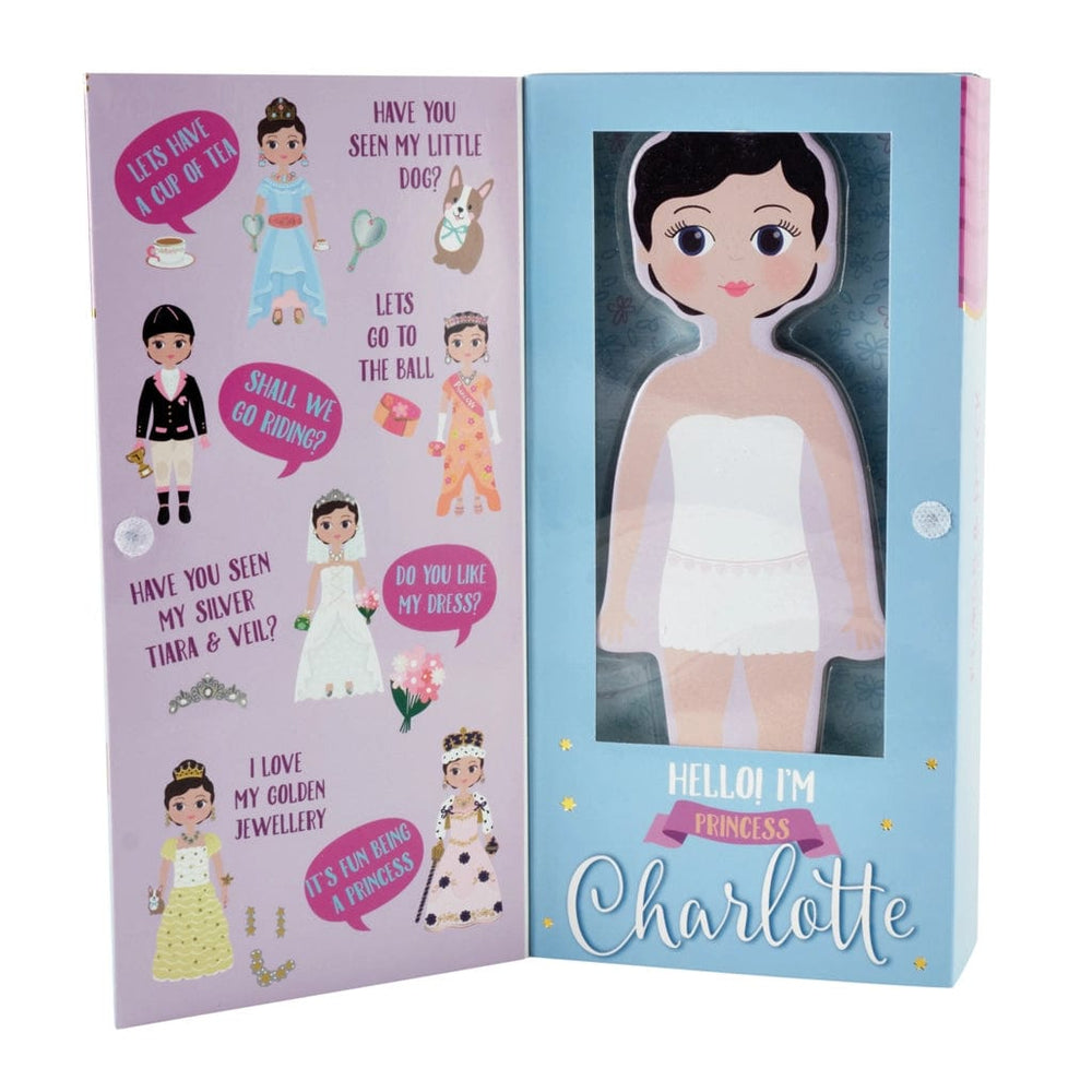 Wooden Magnetic Dress Up Doll - Charlotte Floss and Rock Lil Tulips