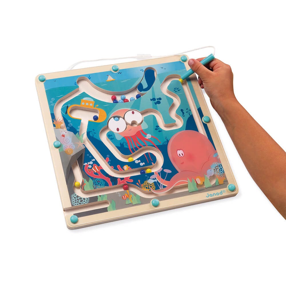 Wooden Magnetic Ocean Maze Janod Lil Tulips