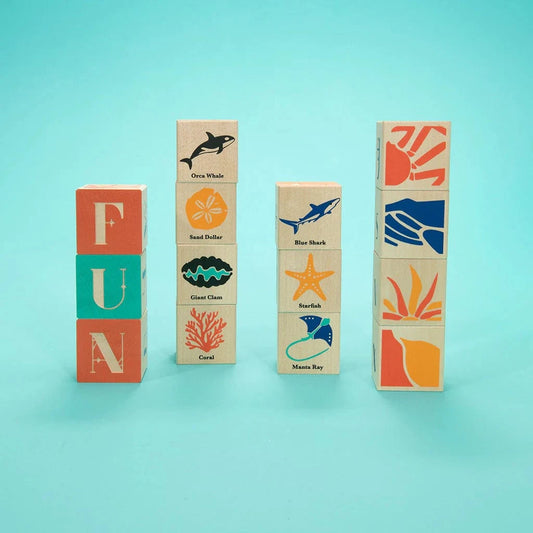 Wooden Ocean Blocks Uncle Goose Lil Tulips