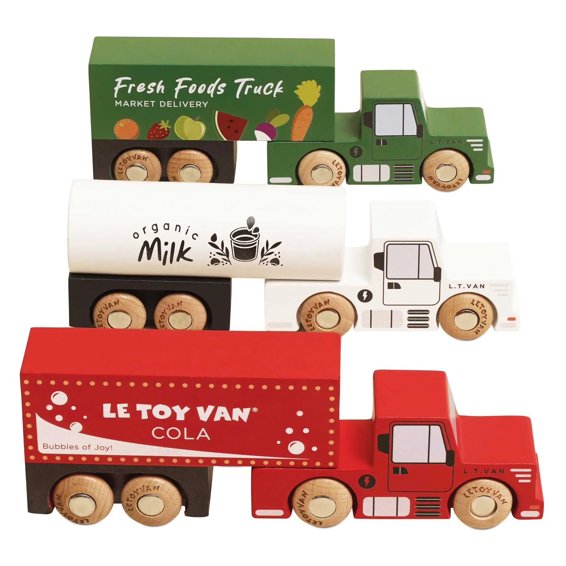 Wooden Trailer Truck Set Le Toy Van Lil Tulips