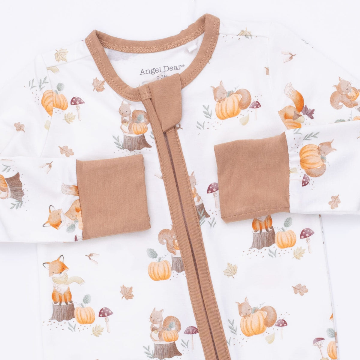 Woodland Animals With Pumpkins - Convertible Romper Angel Dear Lil Tulips