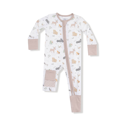 Woodland Babies - 2 Way Zipper Romper Angel Dear Lil Tulips