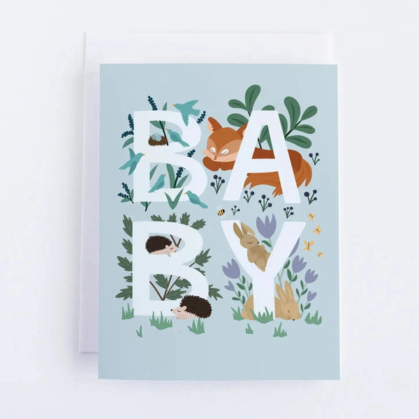 Woodland Baby Shower Card Pedaller Designs Lil Tulips