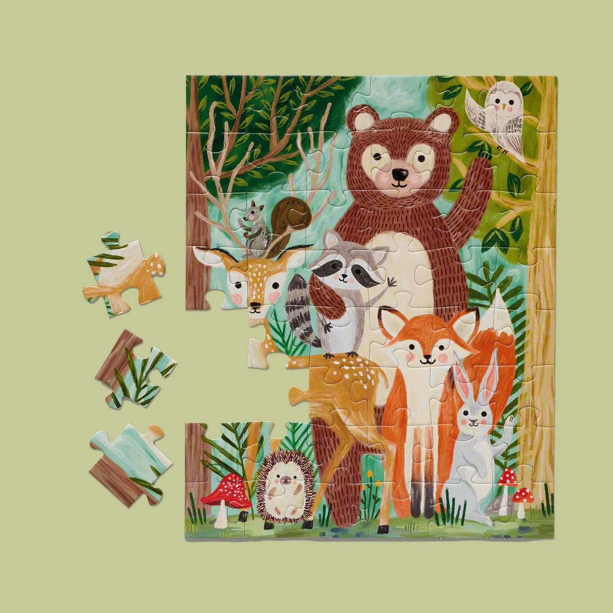 Woodland Cuties 48 Piece Kids Puzzle WerkShoppe Lil Tulips