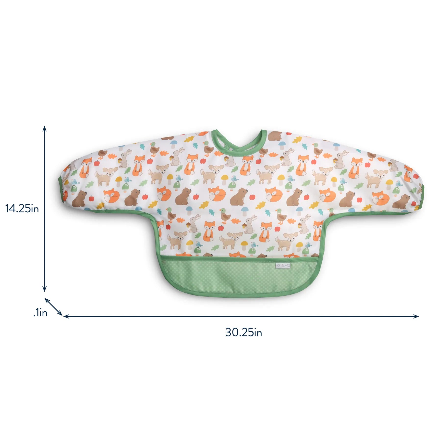 Woodland Itzy Everywhere Bib™ - Long Sleeve Water-Resistant Bib Itzy Ritzy Lil Tulips
