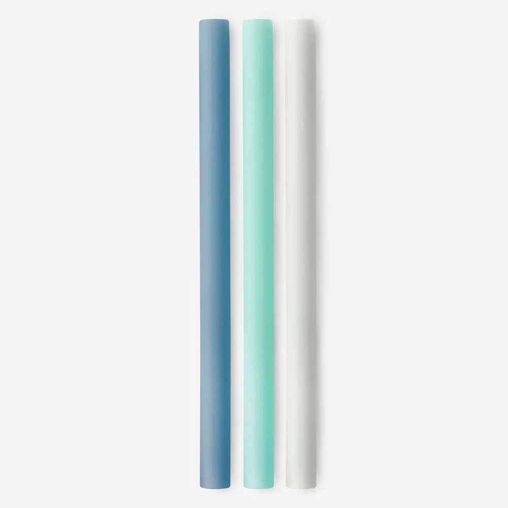 X-Wide Silicone Reusable Straws - Fog/Mint/Frost (3pk) Silikids Lil Tulips