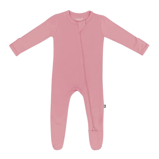 Zippered Footie in Apple Blossom Kyte Baby Lil Tulips
