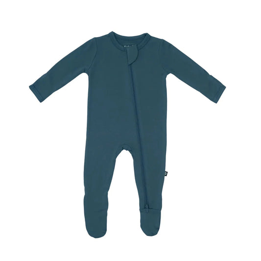 Zippered Footie in Atlantic Kyte Baby Lil Tulips