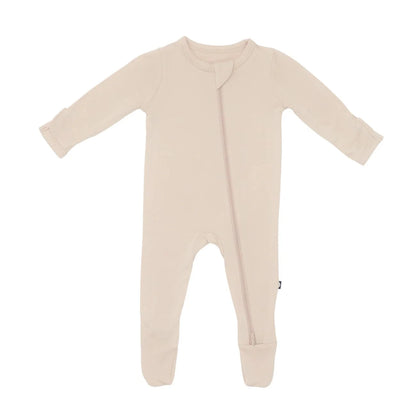 Zippered Footie in Bisque Kyte Baby Lil Tulips