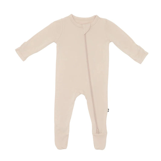 Zippered Footie in Bisque Kyte Baby Lil Tulips