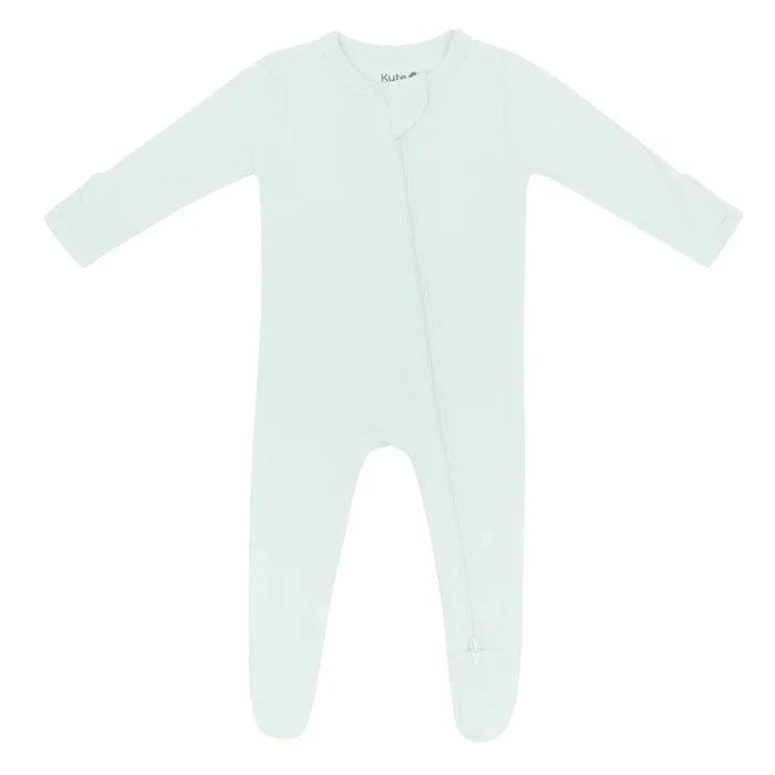 Zippered Footie in Dew Kyte Baby Lil Tulips