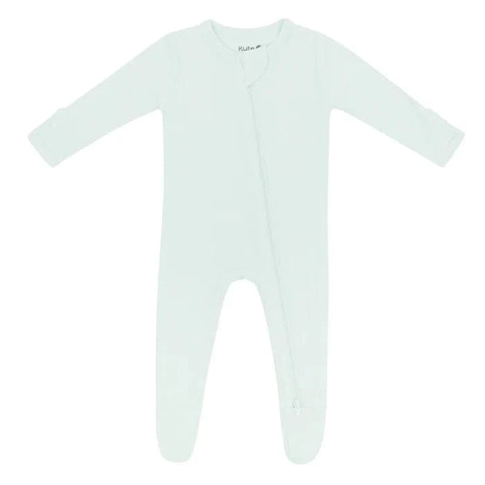 Zippered Footie in Dew Kyte Baby Lil Tulips
