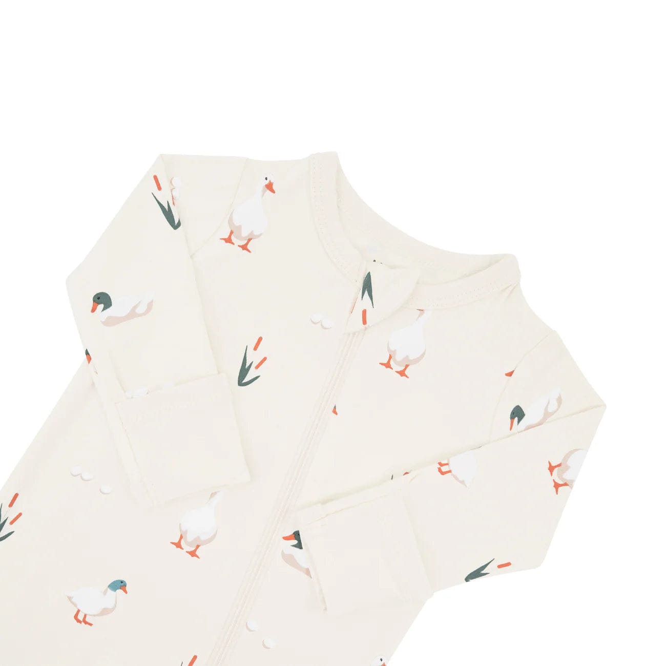 Zippered Footie in Duck Kyte Baby Lil Tulips