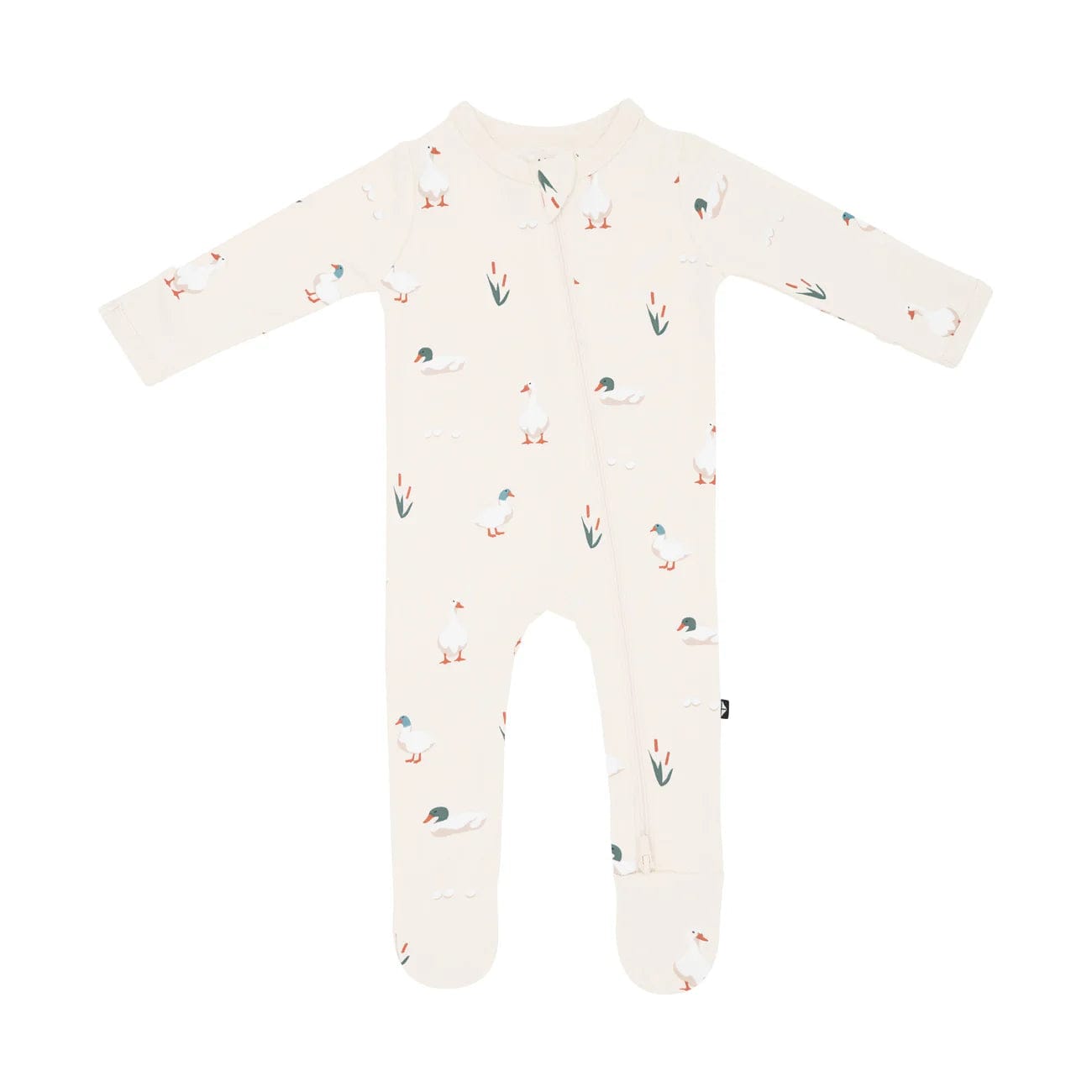 Zippered Footie in Duck Kyte Baby Lil Tulips