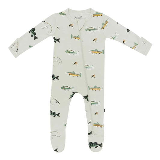 Zippered Footie in Fishing Kyte Baby Lil Tulips
