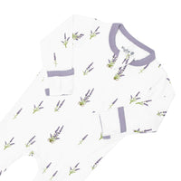 Zippered Footie in Lavender Kyte Baby Lil Tulips