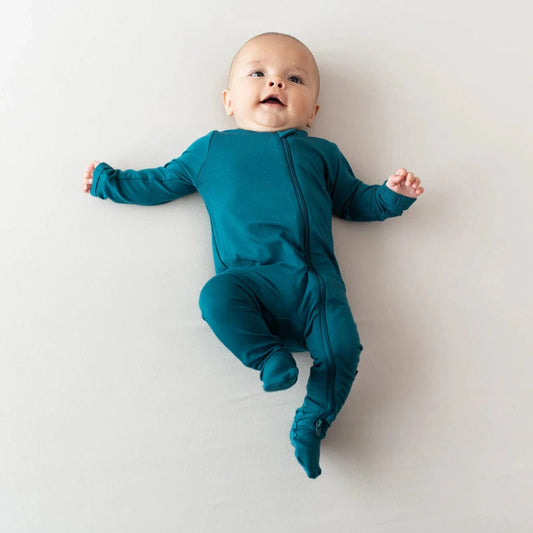 Zippered Footie in Loch Kyte Baby Lil Tulips