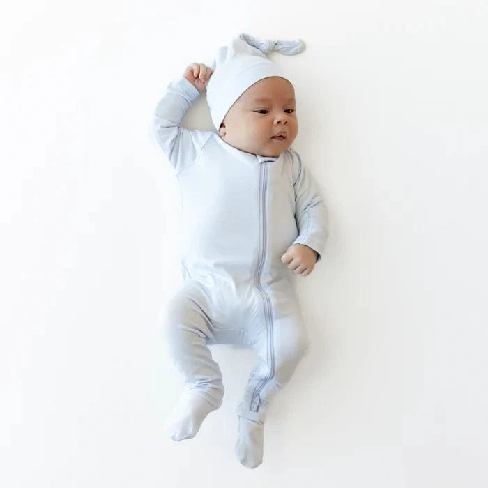 Zippered Footie in Mist Kyte Baby Lil Tulips