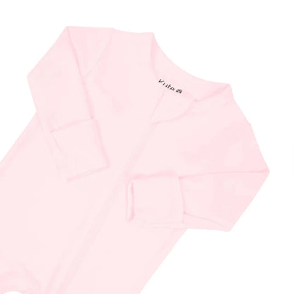 Zippered Footie in Sakura Kyte Baby Lil Tulips