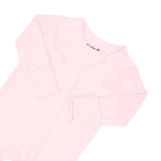 Zippered Footie in Sakura Kyte Baby Lil Tulips