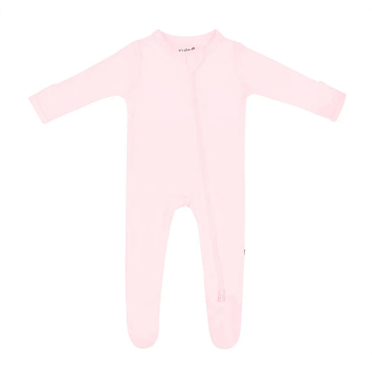 Zippered Footie in Sakura Kyte Baby Lil Tulips