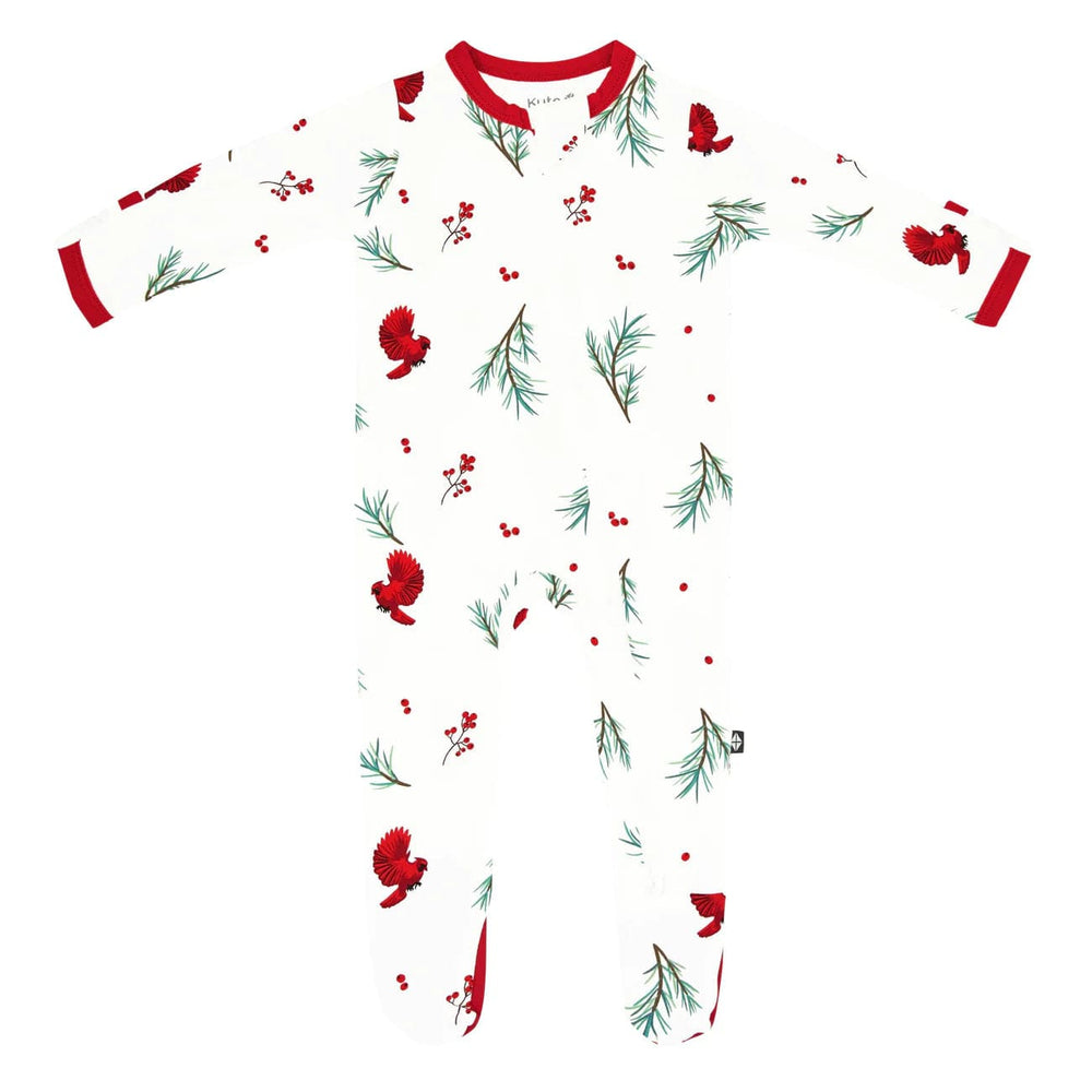 Zippered Footie in Winterberry Kyte Baby Lil Tulips