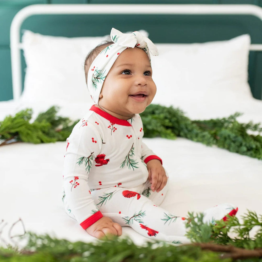Zippered Footie in Winterberry Kyte Baby Lil Tulips