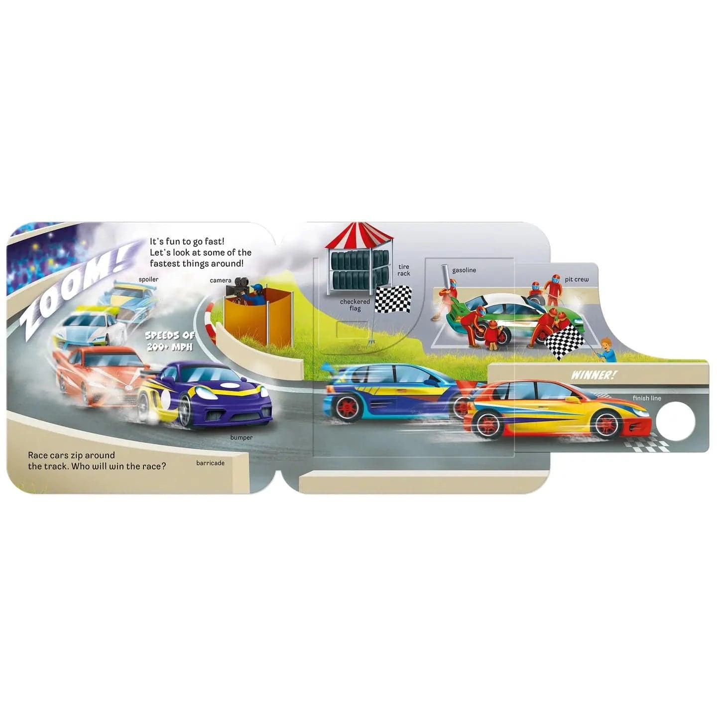 Zoom Peek-A-Flap Interactive Board Book Cottage Door Press Lil Tulips