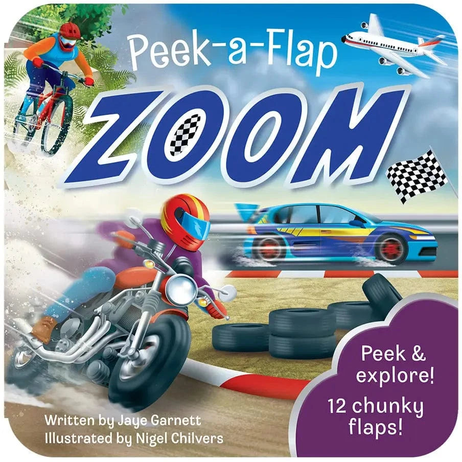 Zoom Peek-A-Flap Interactive Board Book Cottage Door Press Lil Tulips