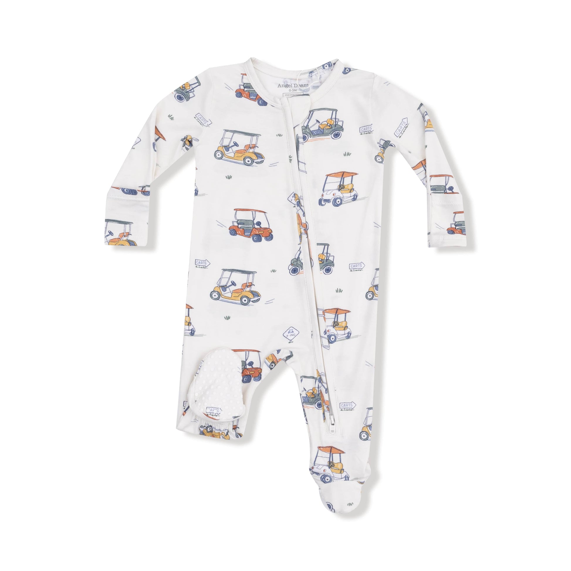 Zooming Golf Carts - 2 Way Zipper Footie Angel Dear Lil Tulips