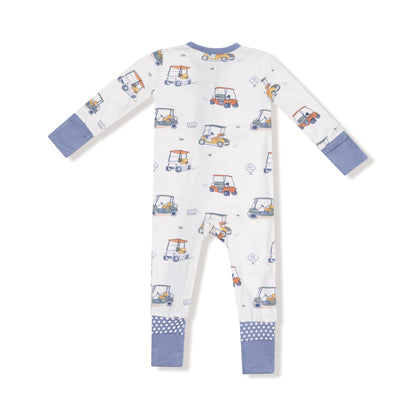 Zooming Golf Carts - 2 Way Zipper Romper Angel Dear Lil Tulips