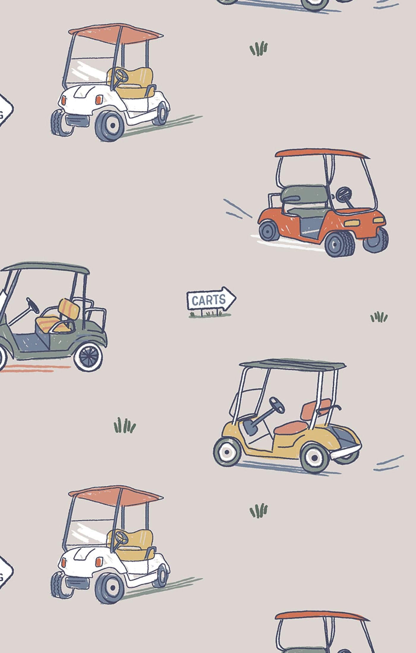 Zooming Golf Carts - 2 Way Zipper Romper Angel Dear Lil Tulips