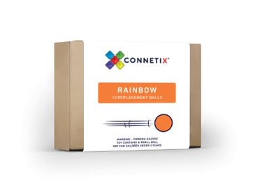 12 Piece Rainbow Replacement Ball Pack Connetix Lil Tulips